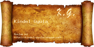 Kindel Gyula névjegykártya